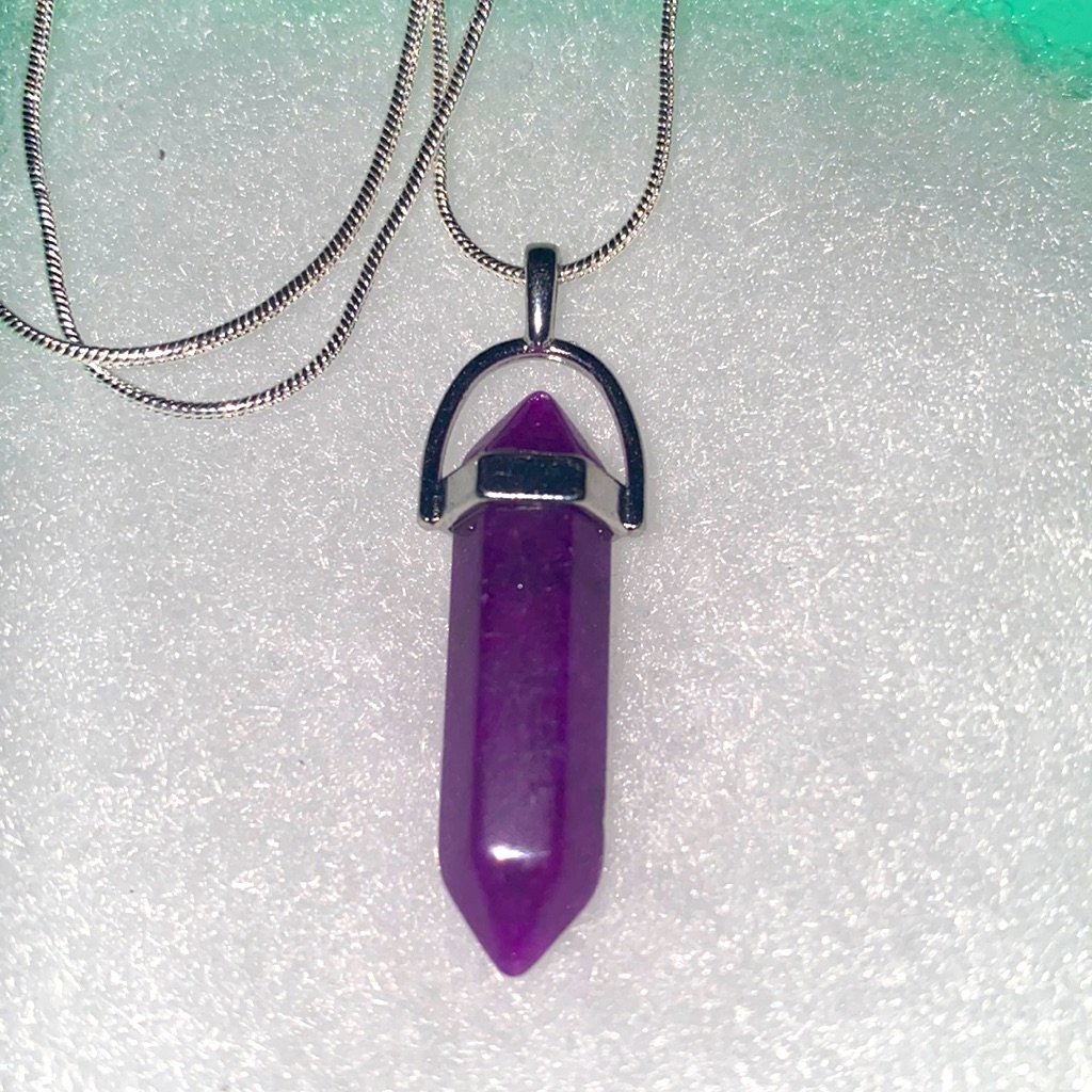 Boho Hippie Amethyst Sterling Silver 24 Necklace 15$